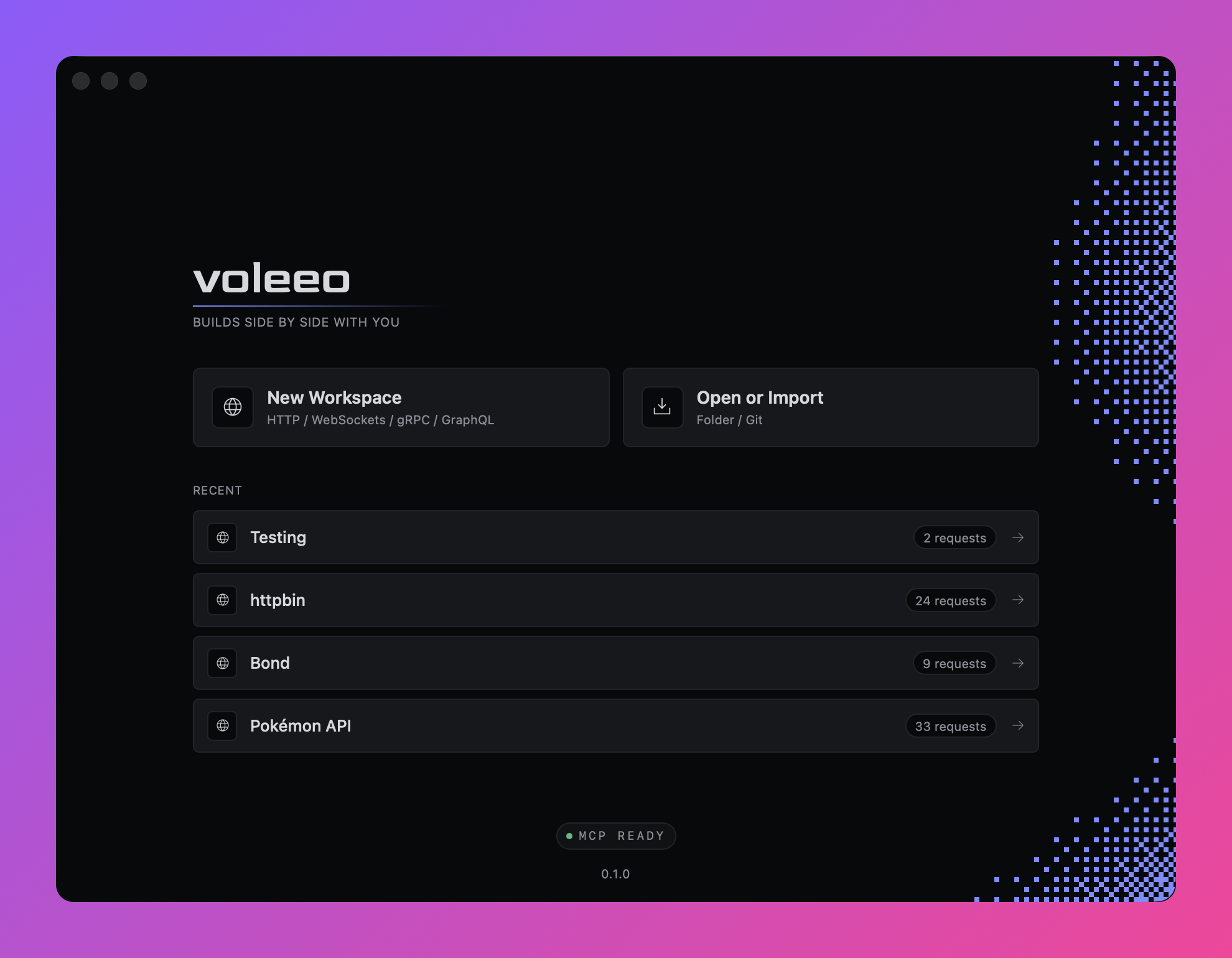 The redesigned welcome screen